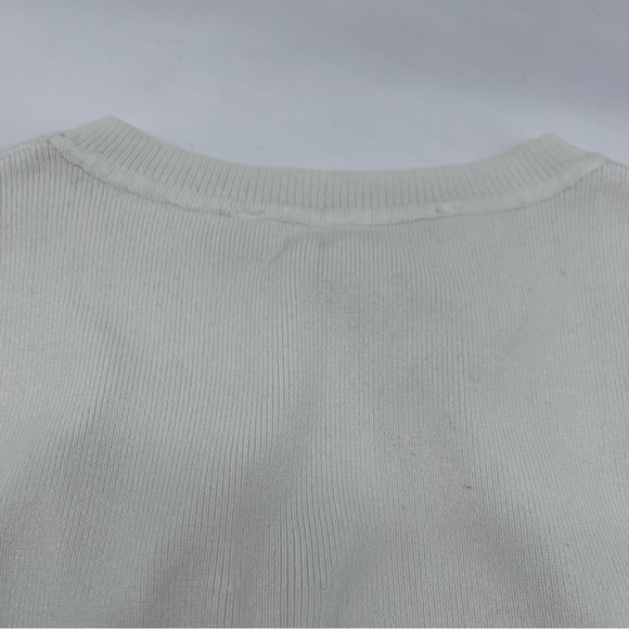 Zara Cream Ribbed Knit Top - Picture 4 of 6